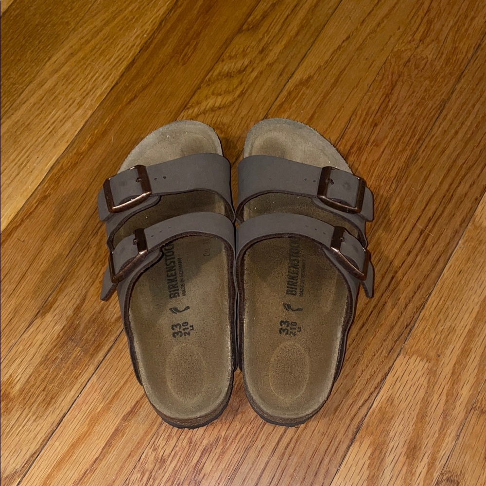Birkenstock Kids Brown Double Strap Sandals